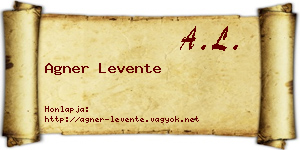 Agner Levente névjegykártya