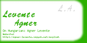 levente agner business card